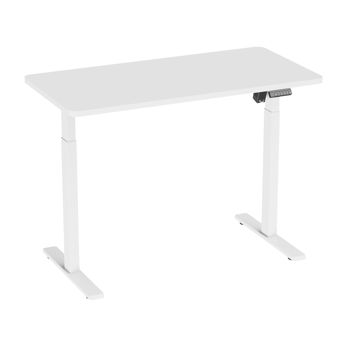 Dellonda DH56 Single Motor Ultra-Quiet Adjustable-Height Electric Sit/Stand Desk - White Desktop