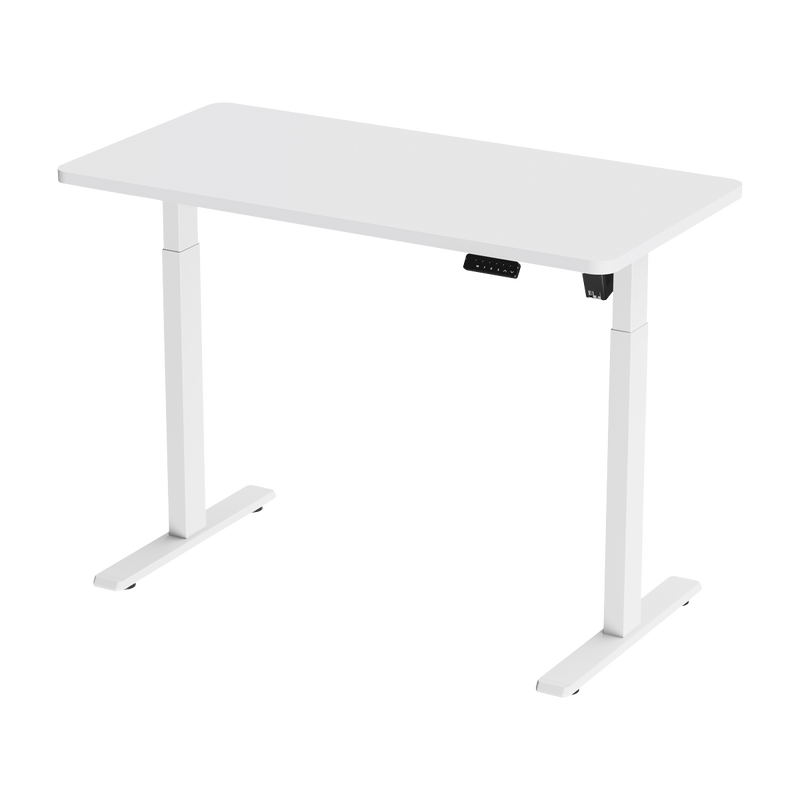 Dellonda DH56 Single Motor Ultra-Quiet Adjustable-Height Electric Sit/Stand Desk - White Desktop - additional view 2