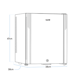 Baridi DH57 Mini Drinks & Wine Fridge with Wire Shelves, LED Light & Security Lock 25L - Black - additional view 7
