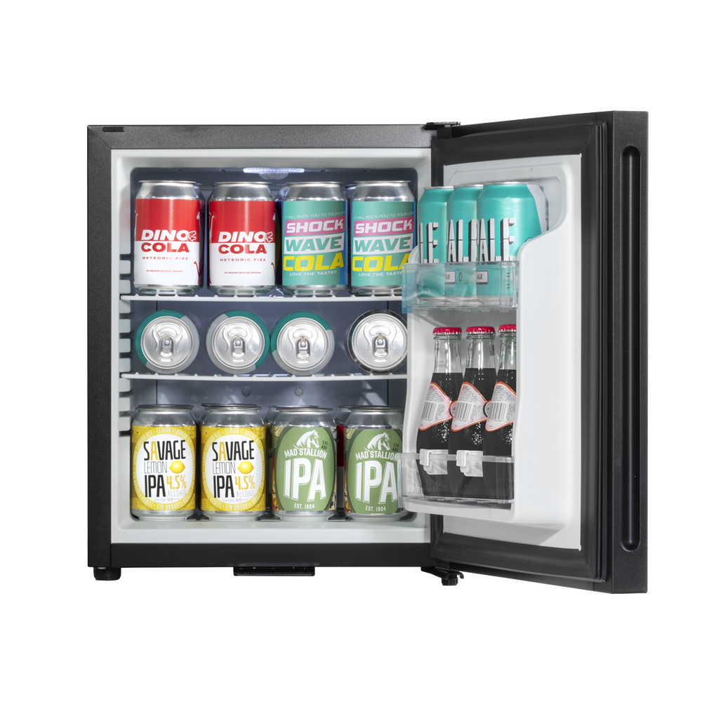 Baridi DH57 Mini Drinks & Wine Fridge with Wire Shelves, LED Light & Security Lock 25L - Black - additional view 4