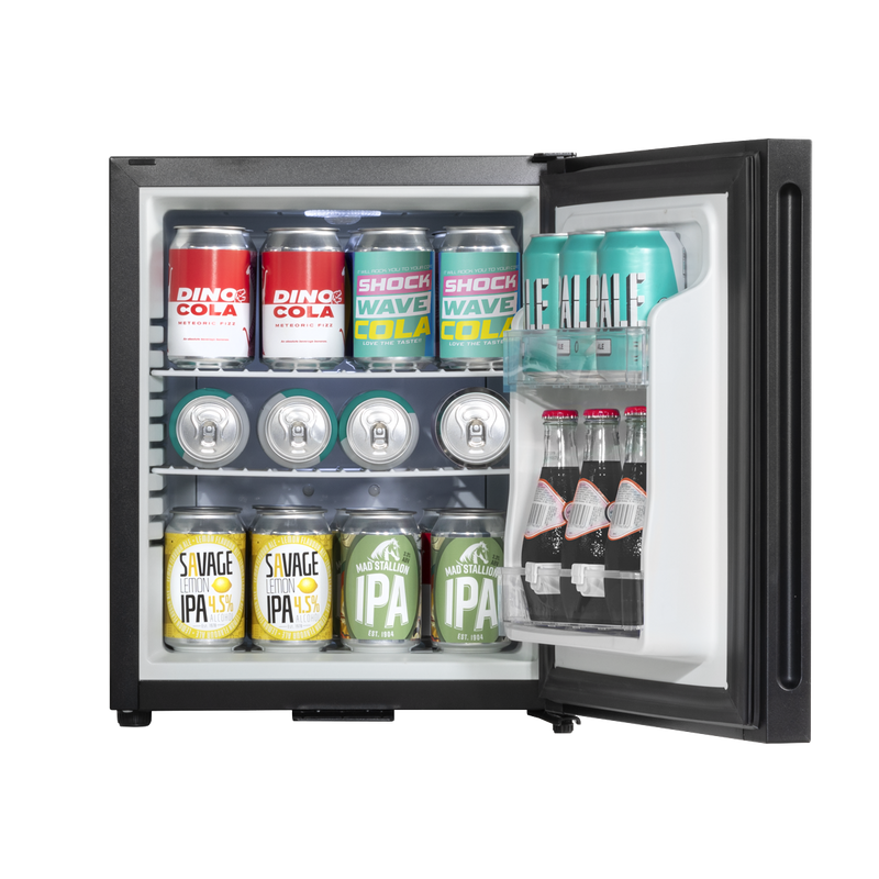 Baridi DH57 Mini Drinks & Wine Fridge with Wire Shelves, LED Light & Security Lock 25L - Black - additional view 4