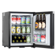 Baridi DH58 Mini Drinks & Wine Fridge with Wire Shelves, LED Light & Security Lock 35L - Black