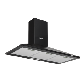 Baridi DH59 Cooker Hood, Chimney Style with Carbon Filters 90cm - Black
