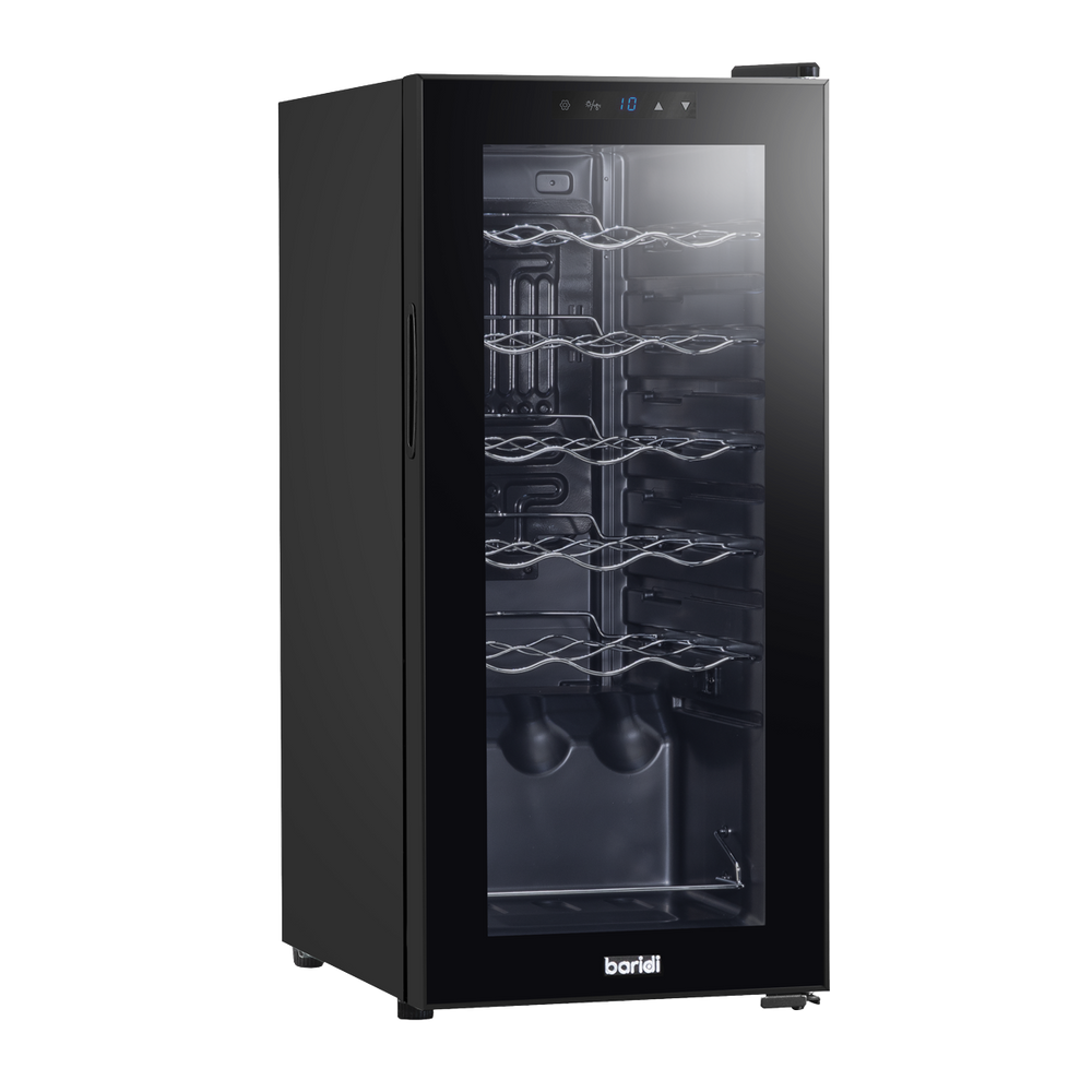 Baridi DH6 18 Bottle Wine Fridge with Digital Touch Screen Controls & LED Light - Black - additional view 4