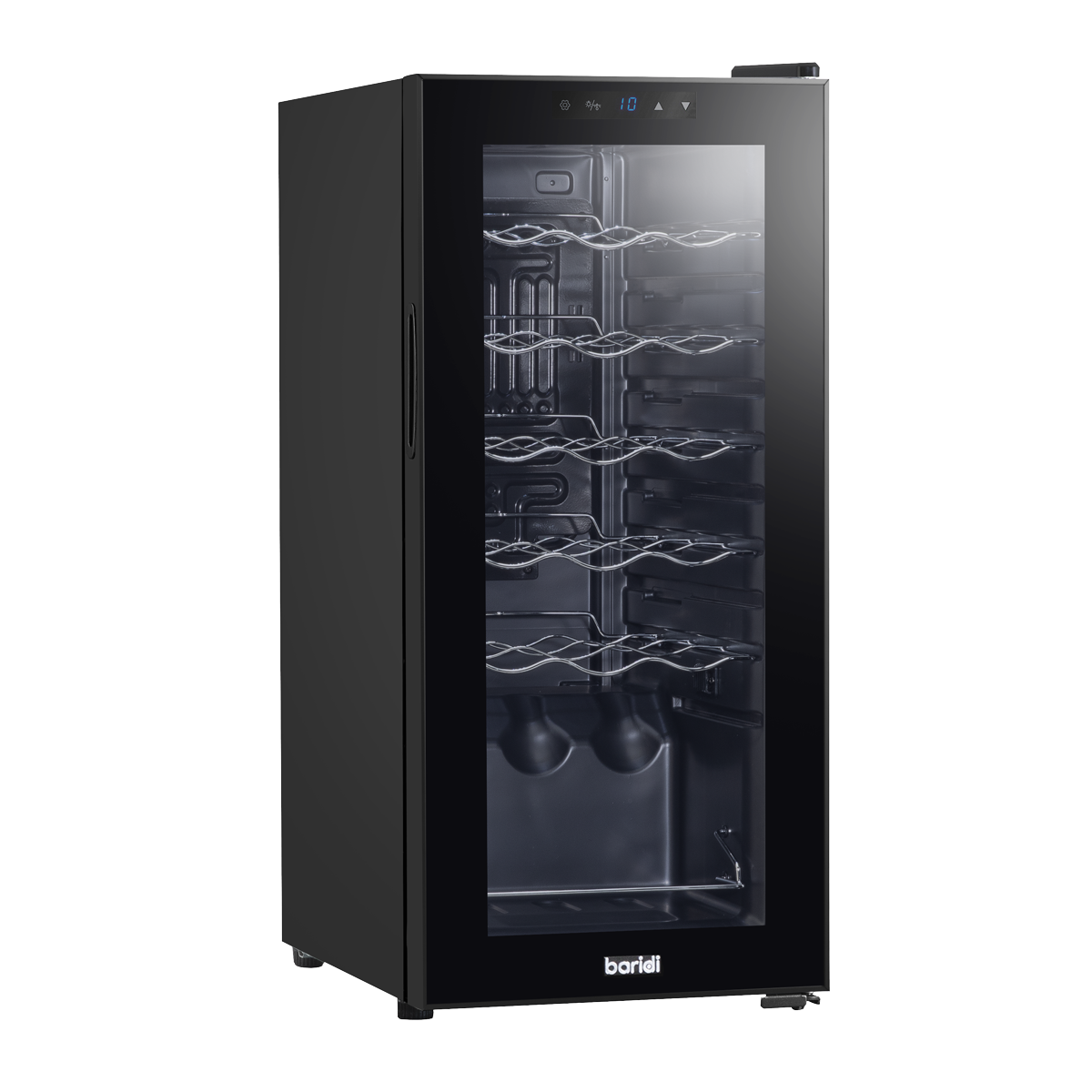 Baridi DH6 18 Bottle Wine Fridge with Digital Touch Screen Controls & LED Light - Black - additional view 4