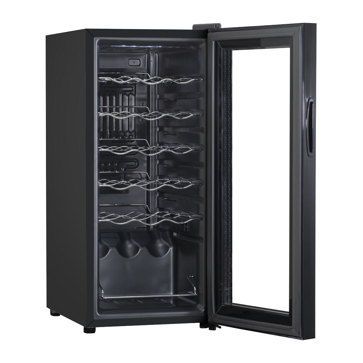 Baridi DH6 18 Bottle Wine Fridge with Digital Touch Screen Controls & LED Light - Black - additional view 2