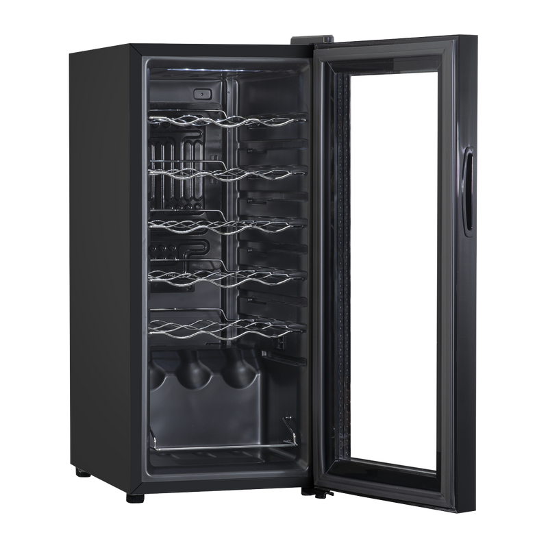 Baridi DH6 18 Bottle Wine Fridge with Digital Touch Screen Controls & LED Light - Black - additional view 2