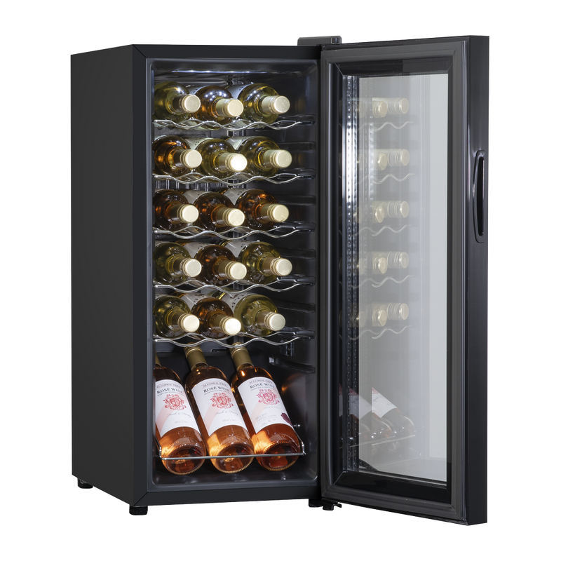 Baridi DH6 18 Bottle Wine Fridge with Digital Touch Screen Controls & LED Light - Black - additional view 3