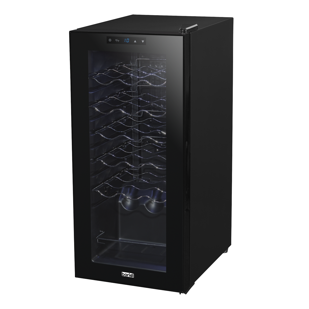 Baridi DH6 18 Bottle Wine Fridge with Digital Touch Screen Controls & LED Light - Black - additional view 8