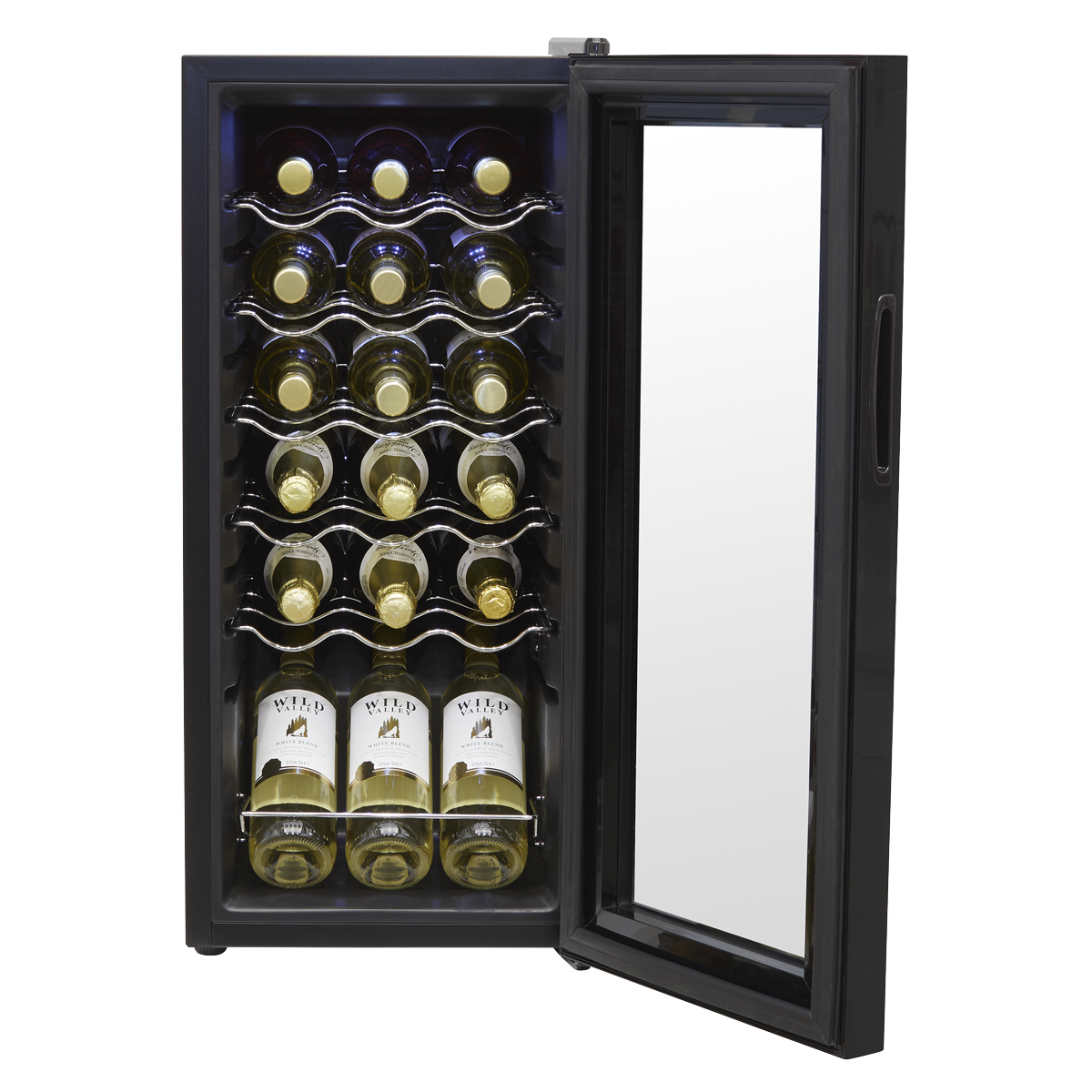 Baridi DH6 18 Bottle Wine Fridge with Digital Touch Screen Controls & LED Light - Black - additional view 9