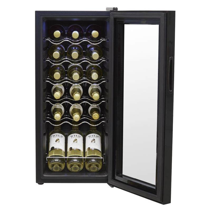 Baridi DH6 18 Bottle Wine Fridge with Digital Touch Screen Controls & LED Light - Black - additional view 9