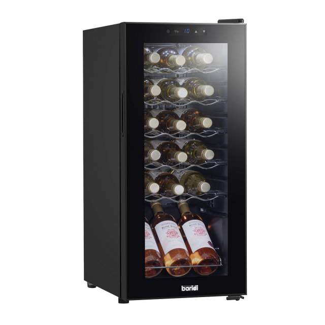 Baridi DH6 18 Bottle Wine Fridge with Digital Touch Screen Controls & LED Light - Black
