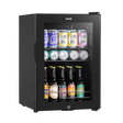 Baridi DH62 Beer & Drinks Fridge with Wire Shelves, LED Light & Security Lock 60L - Black