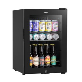 Baridi DH62 Beer & Drinks Fridge with Wire Shelves, LED Light & Security Lock 60L - Black