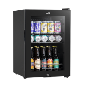 Baridi DH62 Beer & Drinks Fridge with Wire Shelves, LED Light & Security Lock 60L - Black