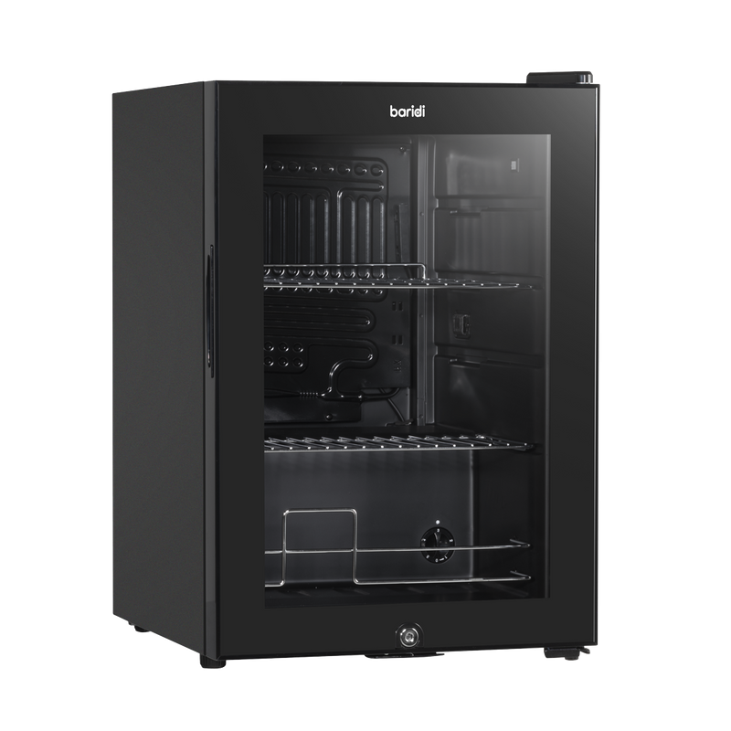 Baridi DH62 Beer & Drinks Fridge with Wire Shelves, LED Light & Security Lock 60L - Black - additional view 9