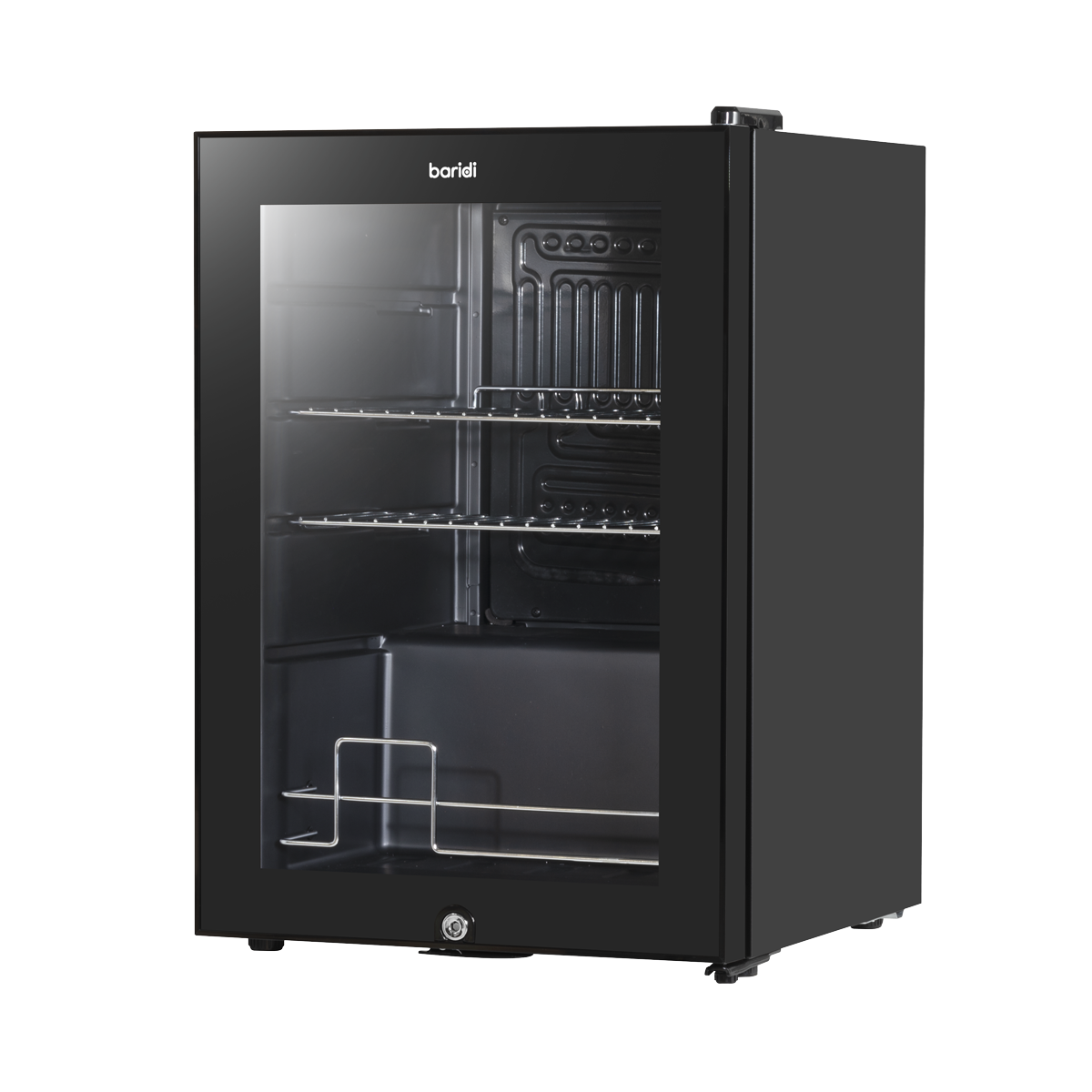 Baridi DH62 Beer & Drinks Fridge with Wire Shelves, LED Light & Security Lock 60L - Black - additional view 10