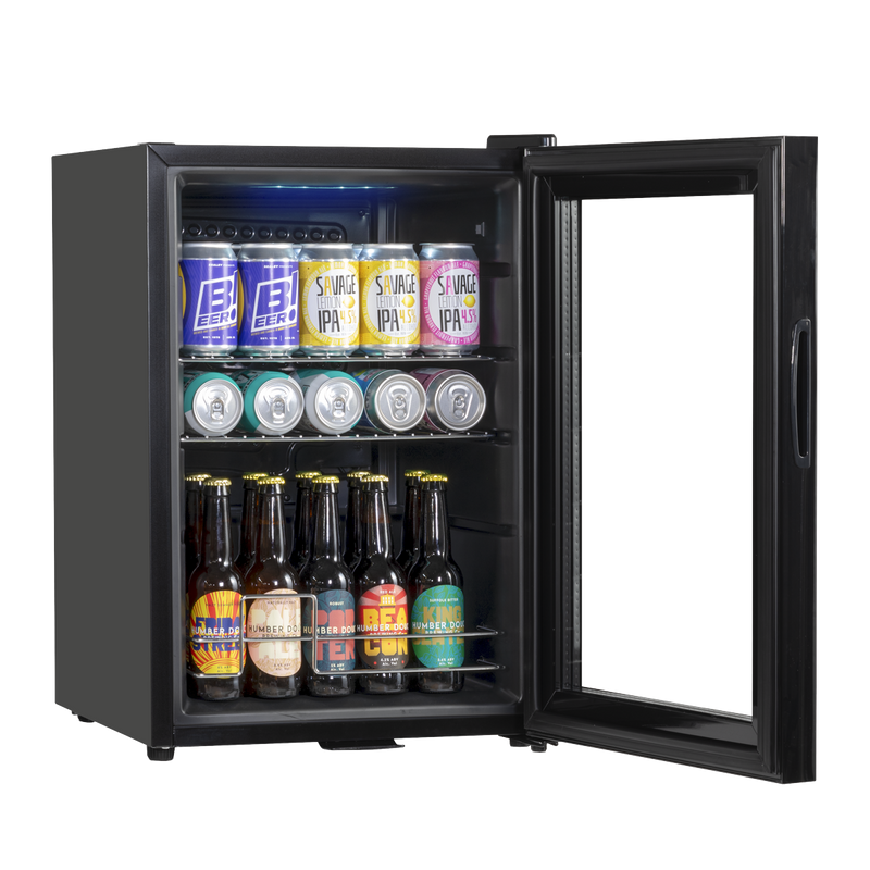 Baridi DH62 Beer & Drinks Fridge with Wire Shelves, LED Light & Security Lock 60L - Black - additional view 12