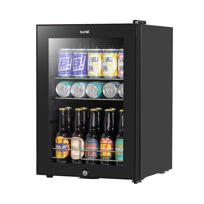 Baridi DH62 Beer & Drinks Fridge with Wire Shelves, LED Light & Security Lock 60L - Black - additional view 7