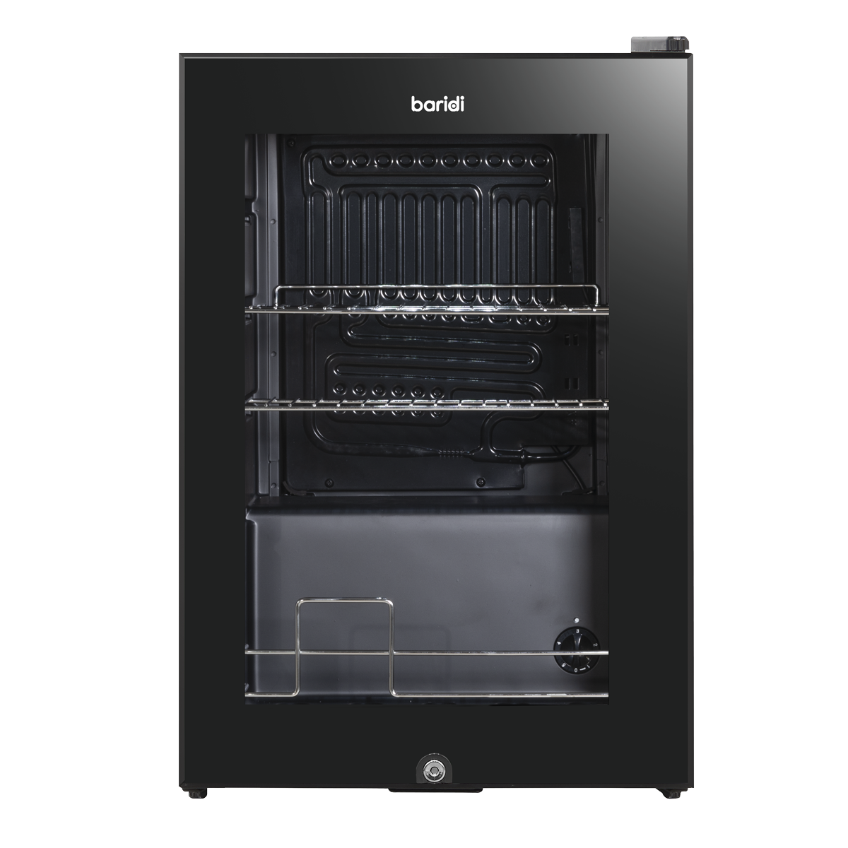 Baridi DH62 Beer & Drinks Fridge with Wire Shelves, LED Light & Security Lock 60L - Black - additional view 2