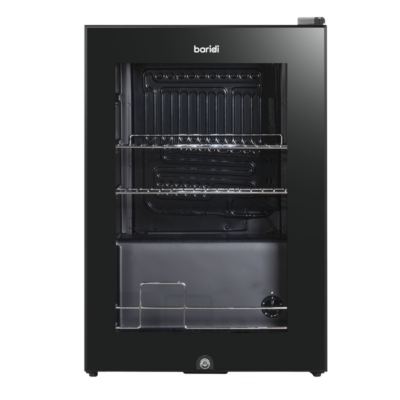 Baridi DH62 Beer & Drinks Fridge with Wire Shelves, LED Light & Security Lock 60L - Black - additional view 2