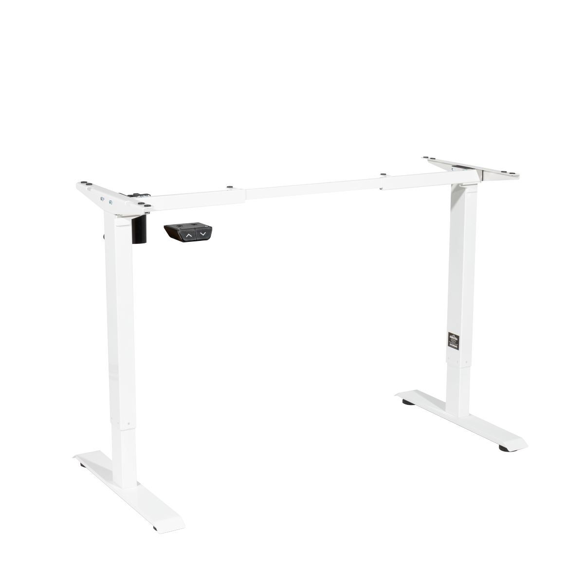 Dellonda DH64 Single Motor Ultra-Quiet Adjustable-Height Desk Frame 70kg Capacity - White