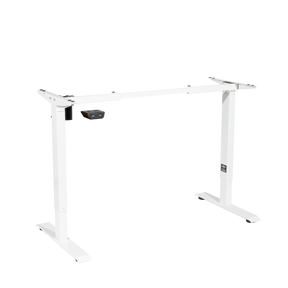 Dellonda DH64 Single Motor Ultra-Quiet Adjustable-Height Desk Frame 70kg Capacity - White