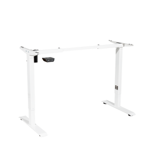 Dellonda DH64 Single Motor Ultra-Quiet Adjustable-Height Desk Frame 70kg Capacity - White