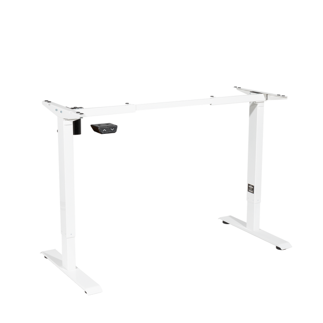 Dellonda DH64 Single Motor Ultra-Quiet Adjustable-Height Desk Frame 70kg Capacity - White