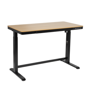 Dellonda DH65 Single Motor Ultra-Quiet Electric Desk with Control Panel, USB Port & Drawer - Oak Desktop