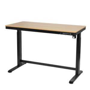 Dellonda DH65 Single Motor Ultra-Quiet Electric Desk with Control Panel, USB Port & Drawer - Oak Desktop - additional view 9