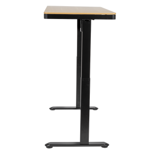 Dellonda DH65 Single Motor Ultra-Quiet Electric Desk with Control Panel, USB Port & Drawer - Oak Desktop - additional view 3