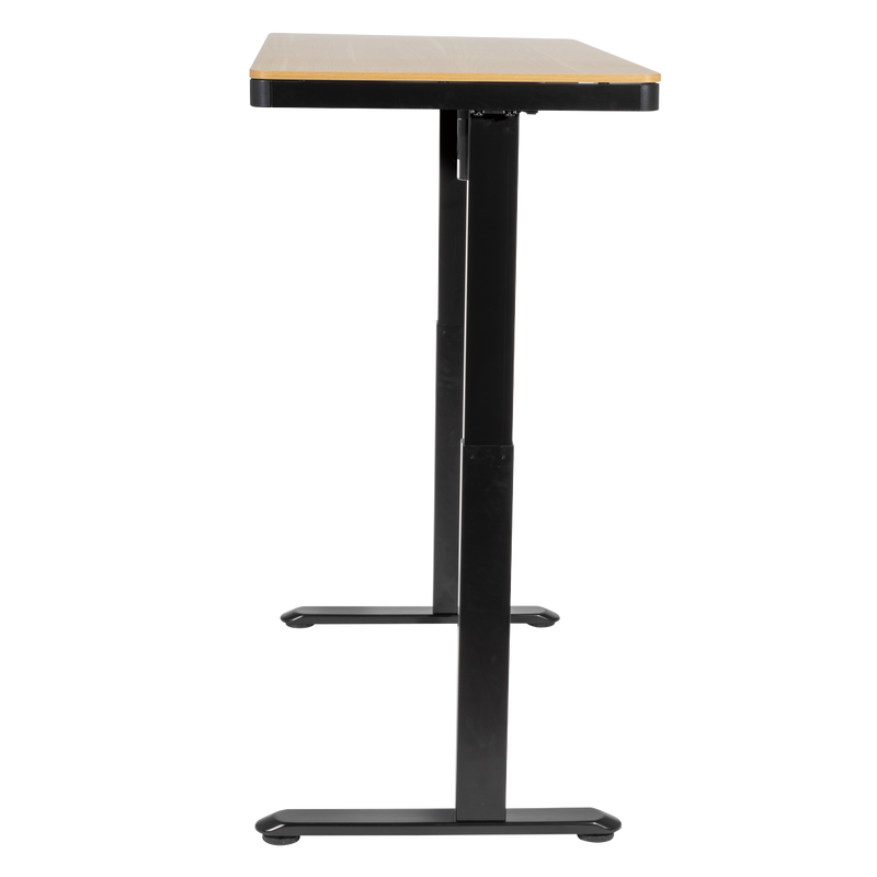 Dellonda DH65 Single Motor Ultra-Quiet Electric Desk with Control Panel, USB Port & Drawer - Oak Desktop - additional view 3
