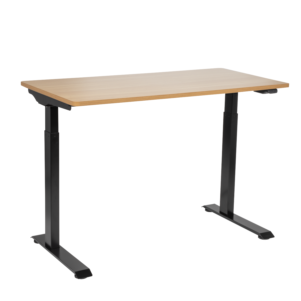 Dellonda DH66 Single Motor Ultra-Quiet Adjustable-Height Electric Sit/Stand Desk - Oak Desktop