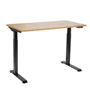 Dellonda DH66 Single Motor Ultra-Quiet Adjustable-Height Electric Sit/Stand Desk - Oak Desktop