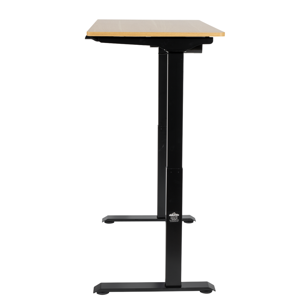 Dellonda DH66 Single Motor Ultra-Quiet Adjustable-Height Electric Sit/Stand Desk - Oak Desktop - additional view 5