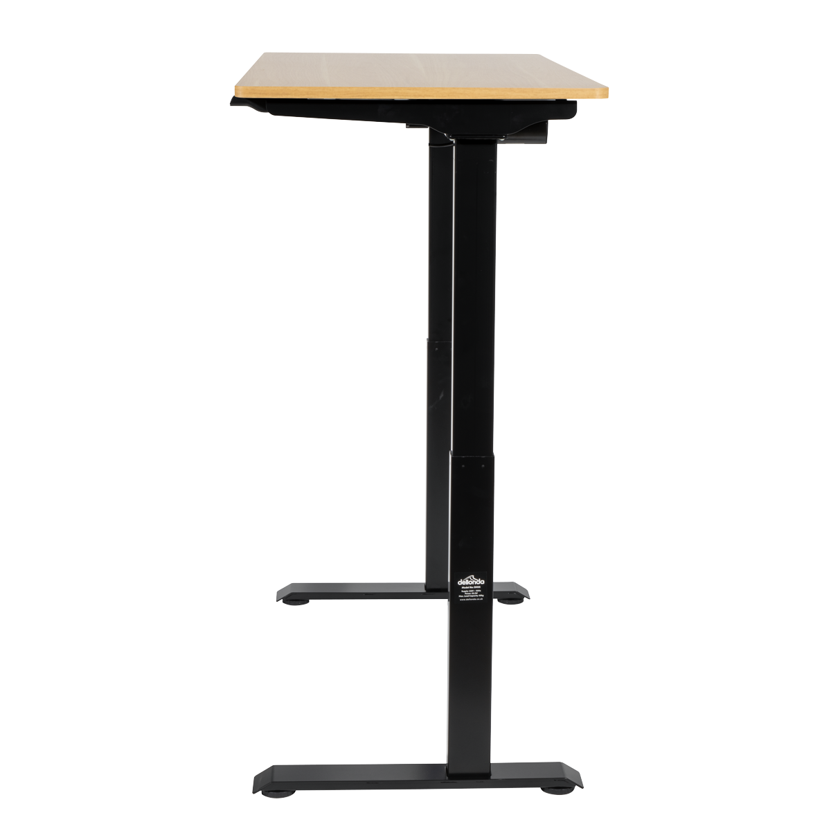 Dellonda DH66 Single Motor Ultra-Quiet Adjustable-Height Electric Sit/Stand Desk - Oak Desktop - additional view 5