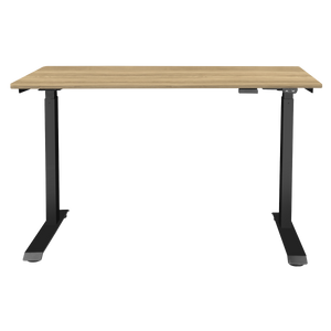Dellonda DH66 Single Motor Ultra-Quiet Adjustable-Height Electric Sit/Stand Desk - Oak Desktop - additional view 2