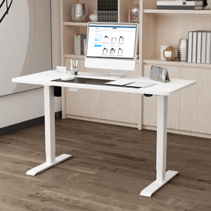 Dellonda DH67 Single Motor Ultra-Quiet Adjustable-Height Electric Sit/Stand Desk - White Desktop - additional view 7