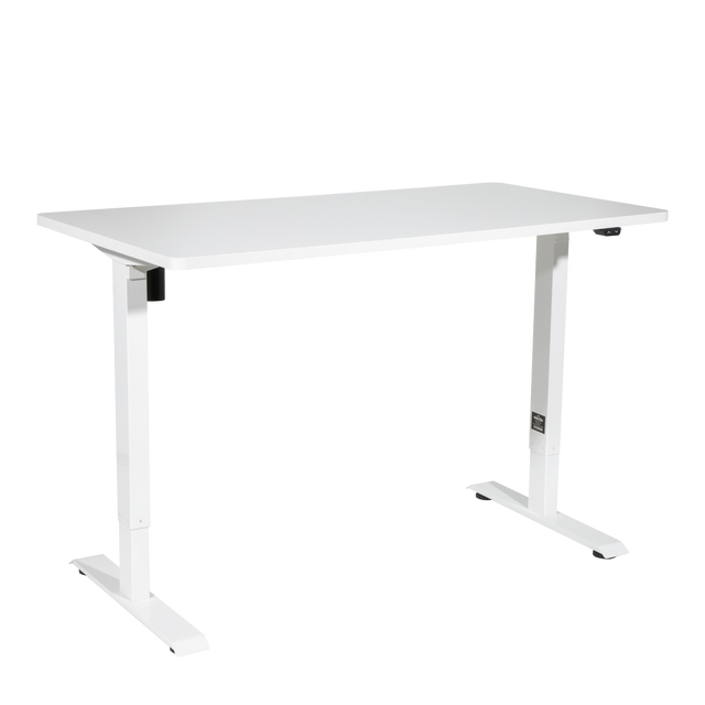 Dellonda DH67 Single Motor Ultra-Quiet Adjustable-Height Electric Sit/Stand Desk - White Desktop