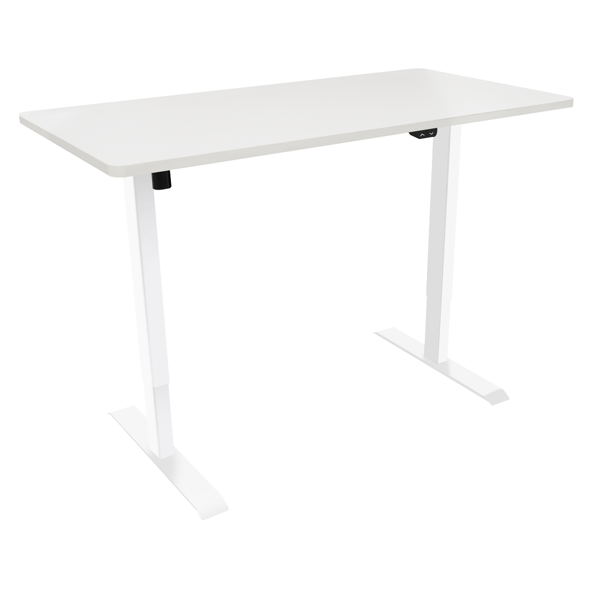 Dellonda DH67 Single Motor Ultra-Quiet Adjustable-Height Electric Sit/Stand Desk - White Desktop - additional view 2
