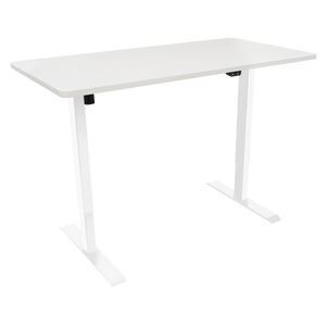 Dellonda DH67 Single Motor Ultra-Quiet Adjustable-Height Electric Sit/Stand Desk - White Desktop - additional view 2