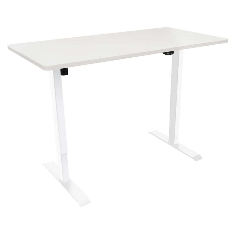 Dellonda DH67 Single Motor Ultra-Quiet Adjustable-Height Electric Sit/Stand Desk - White Desktop - additional view 2