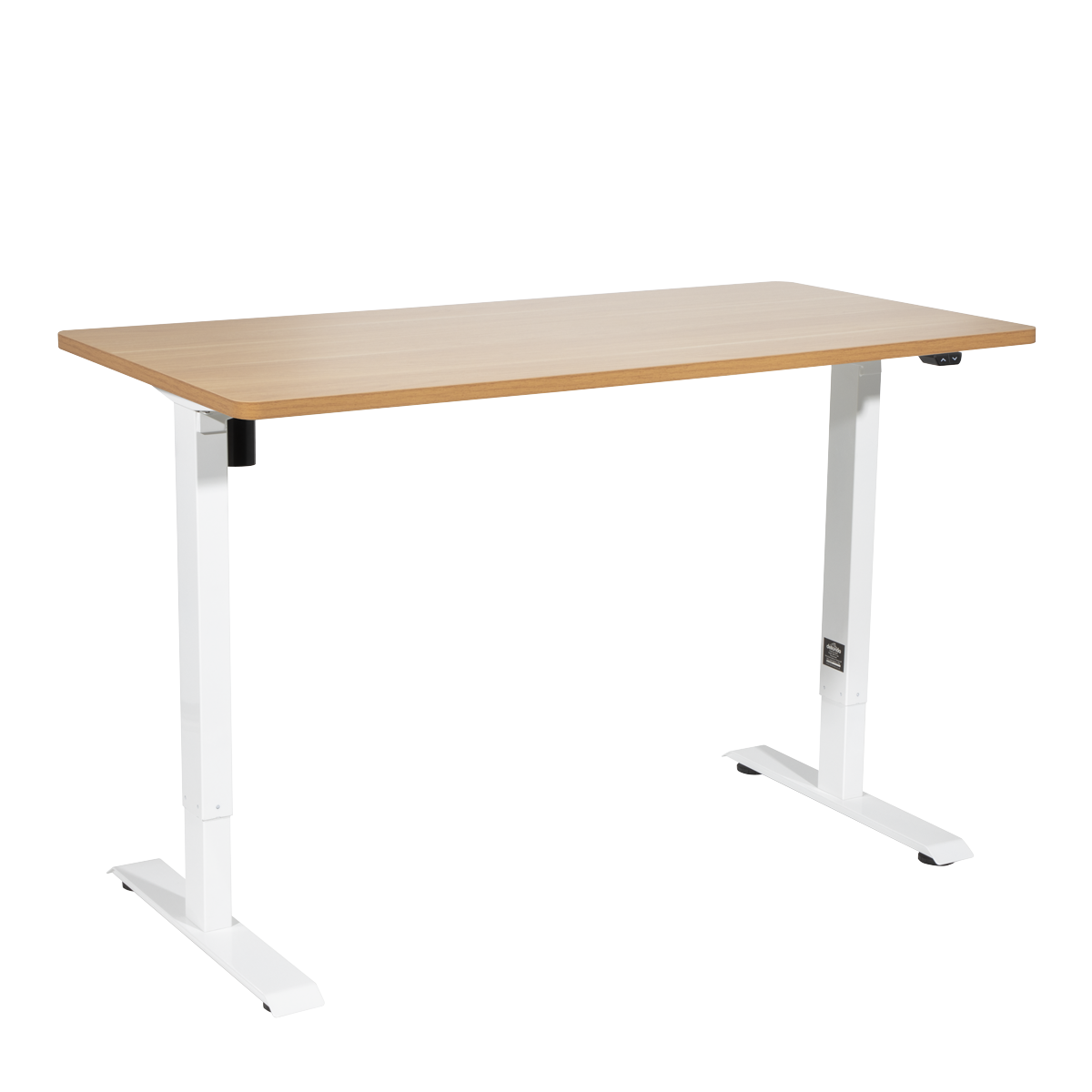 Dellonda DH68 Single Motor Ultra-Quiet Adjustable-Height Electric Sit/Stand Desk - Oak Desktop