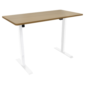 Dellonda DH68 Single Motor Ultra-Quiet Adjustable-Height Electric Sit/Stand Desk - Oak Desktop - additional view 2