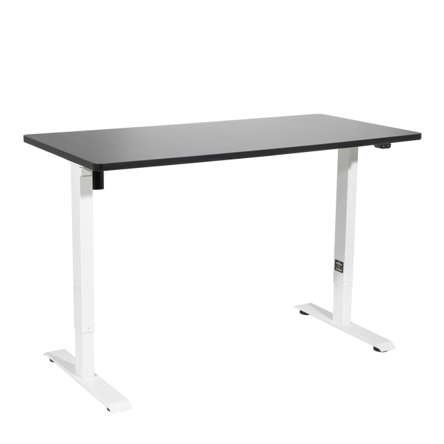 Dellonda DH69 Single Motor Ultra-Quiet Adjustable-Height Electric Sit/Stand Desk - Black Desktop
