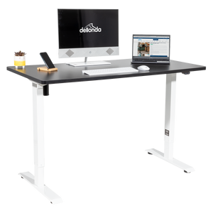 Dellonda DH69 Single Motor Ultra-Quiet Adjustable-Height Electric Sit/Stand Desk - Black Desktop - additional view 4