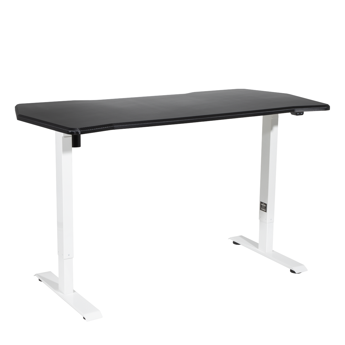 Dellonda DH70 Single Motor Ultra-Quiet Adjustable-Height Electric Sit/Stand Desk - Carbon Fibre Effect Desktop