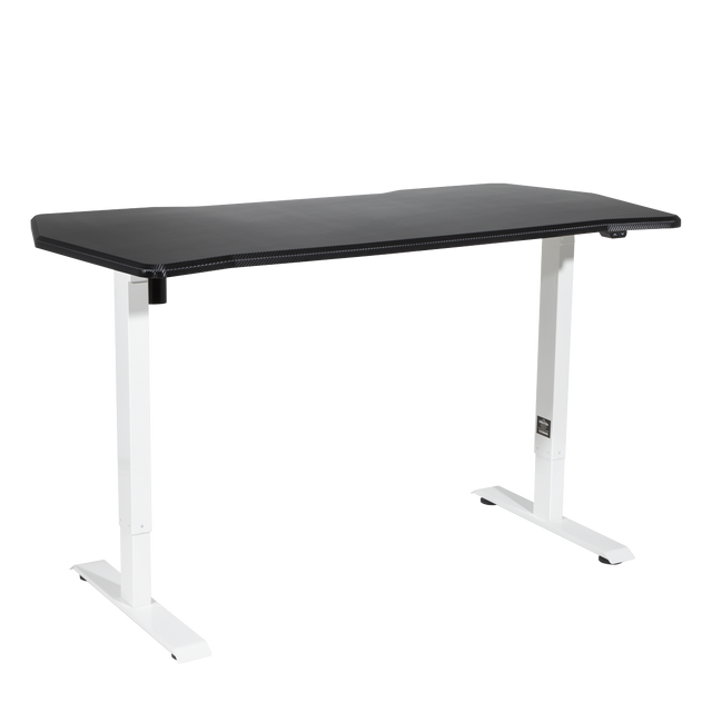 Dellonda DH70 Single Motor Ultra-Quiet Adjustable-Height Electric Sit/Stand Desk - Carbon Fibre Effect Desktop