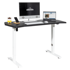 Dellonda DH70 Single Motor Ultra-Quiet Adjustable-Height Electric Sit/Stand Desk - Carbon Fibre Effect - additional view 3
